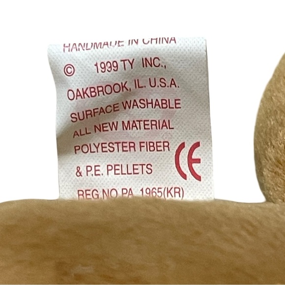 Ty Beanie Baby TINY the Dog 5" Plush Toy 1999 Rare Retired New With Tags! - Picture 7 of 7
